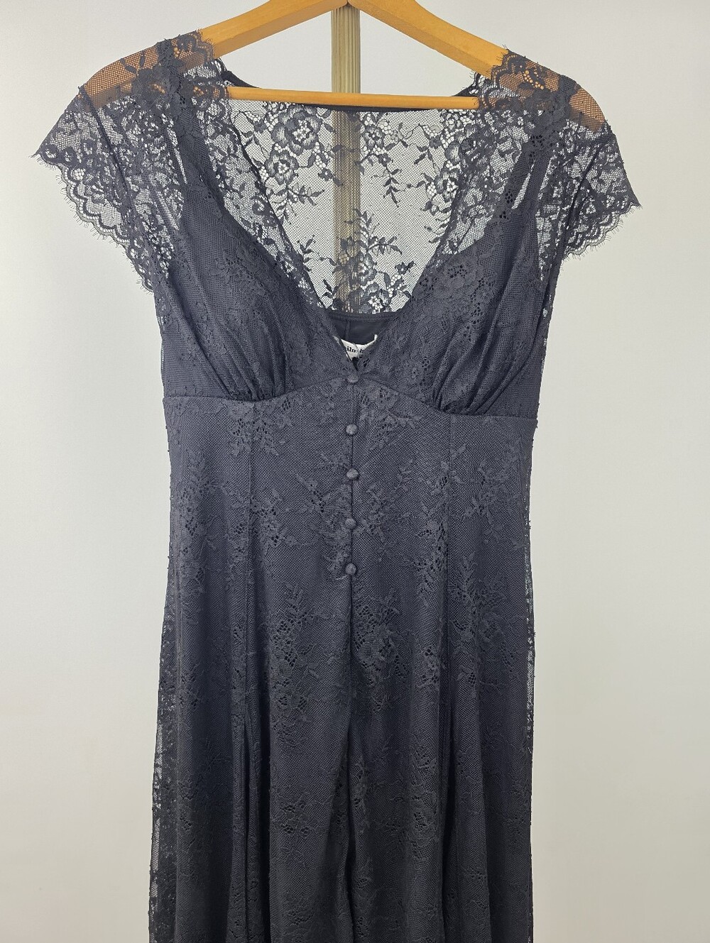 Popilush Women's Black Lace A-Line Split Front Shapewear Maxi Dress Size XXL - Picture 9 of 13
